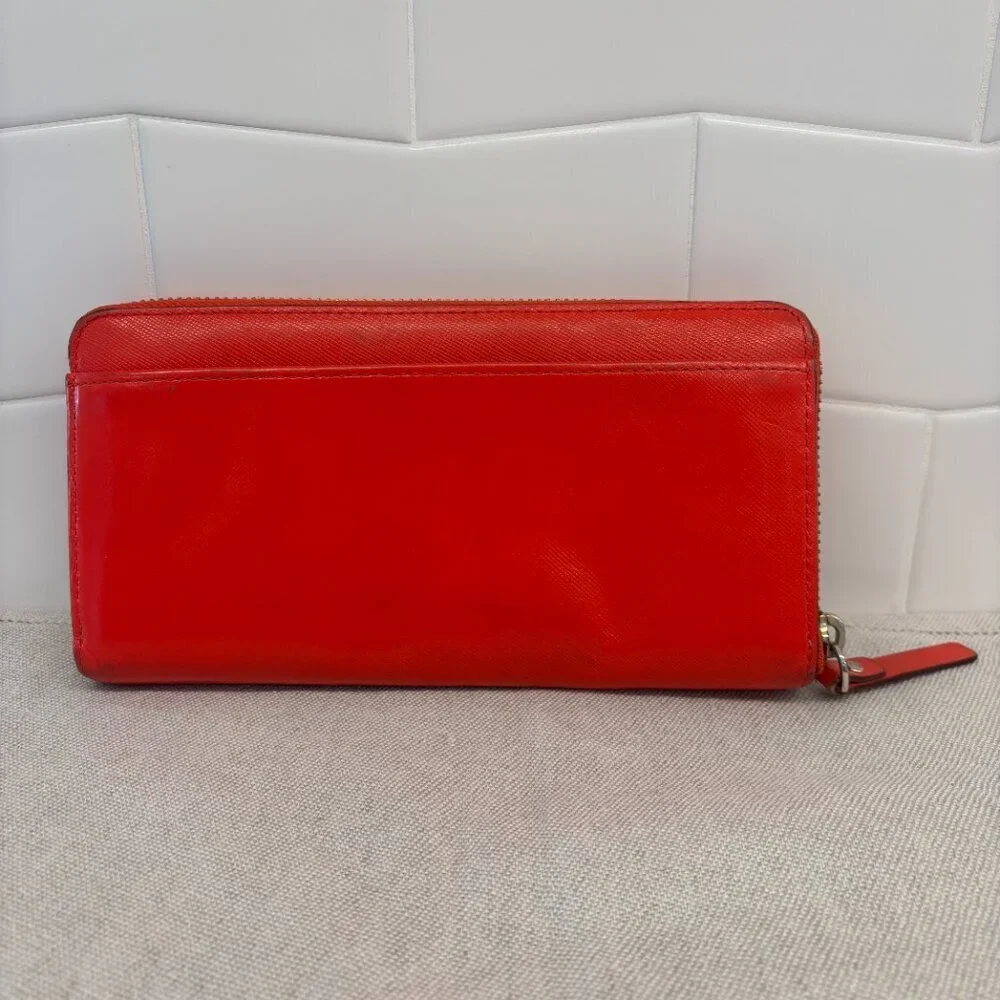 Kate Spade Zip-Around Continental Wallet - Coral/Orange